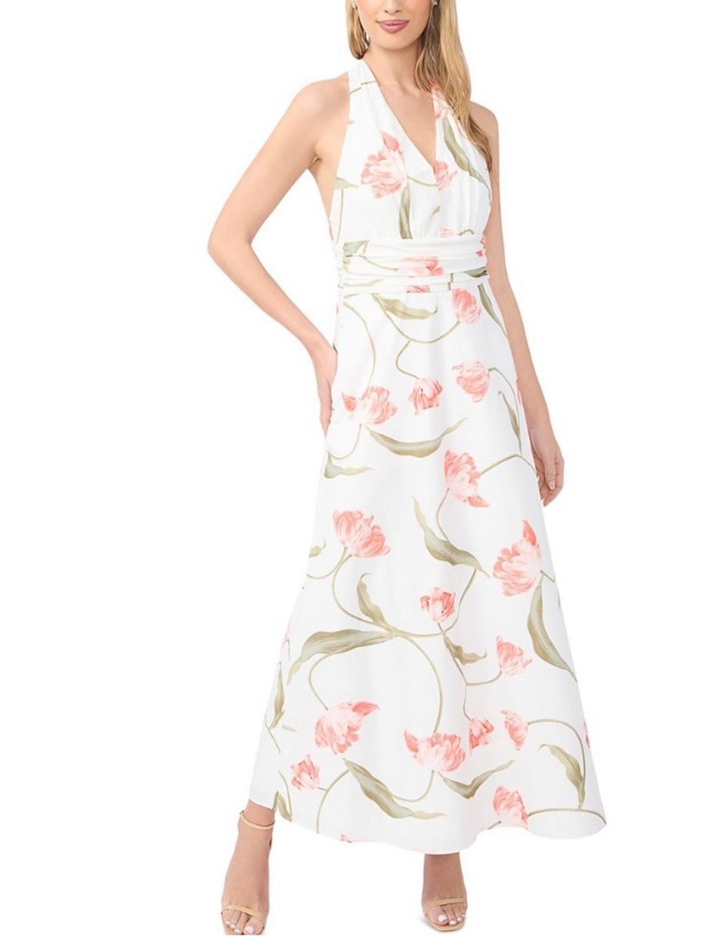 TED BAKER HALTER NECK MAXI DRESS